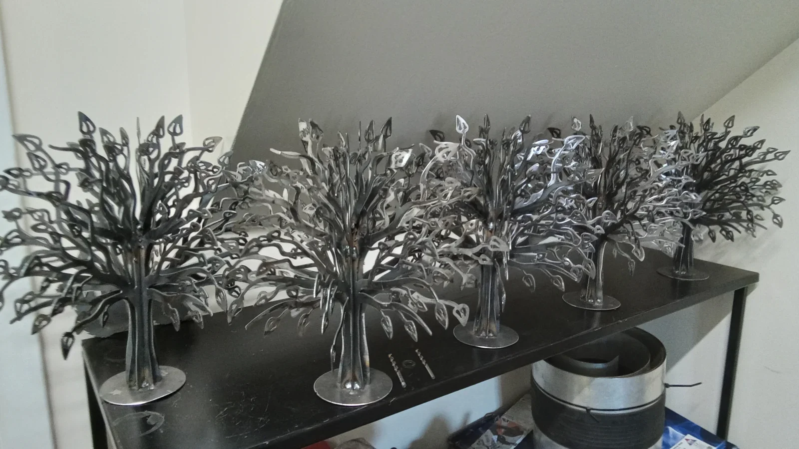 Leafy steel tree — workshop photograph 3