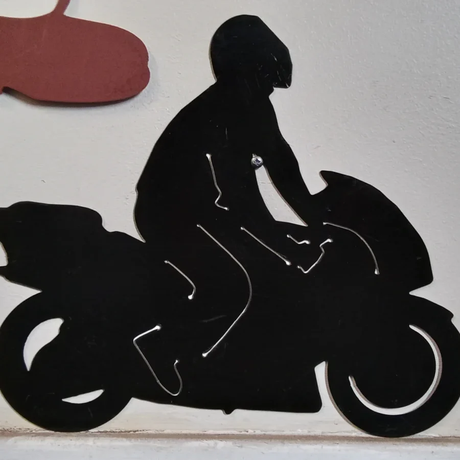 Sports motorcyclist — workshop photograph 1